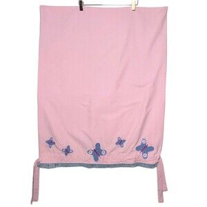 Pottery Barn Kids Sophie Pink Butterfly Basket Liner Laundry Bag 30" H X 25" W